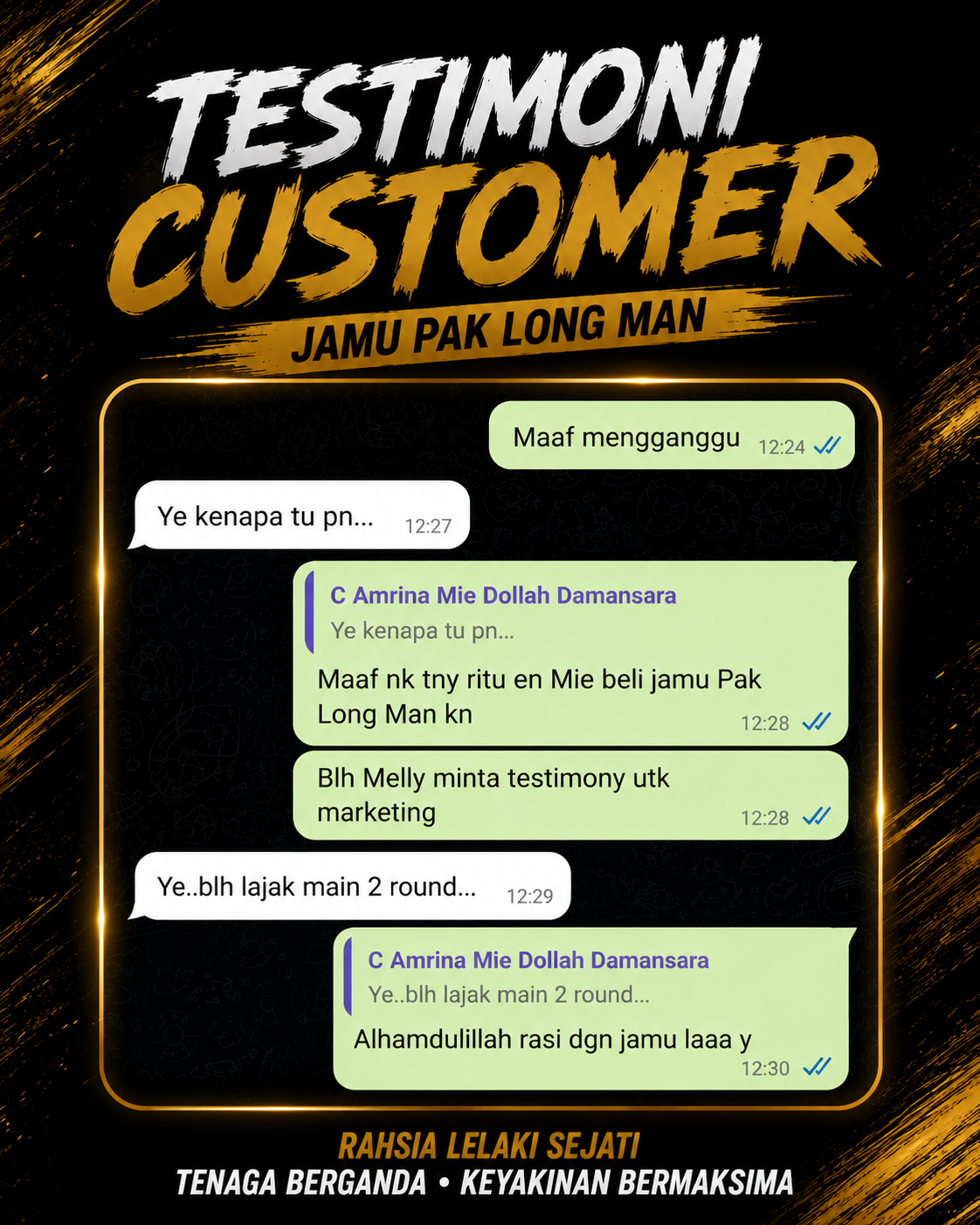 Feedback pelanggan pertama